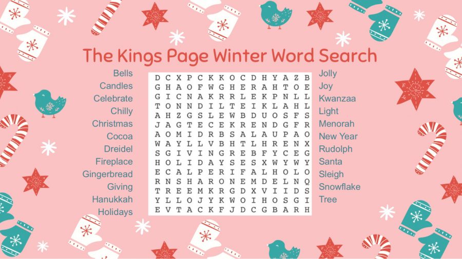 King’s Page Winter Word Search
