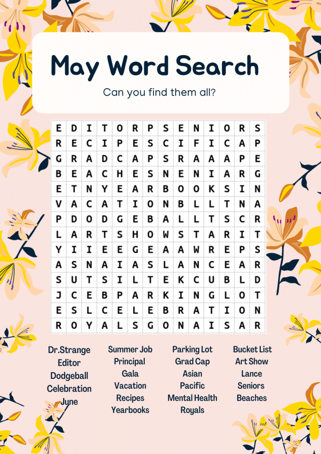 May Word Search – The King's Page