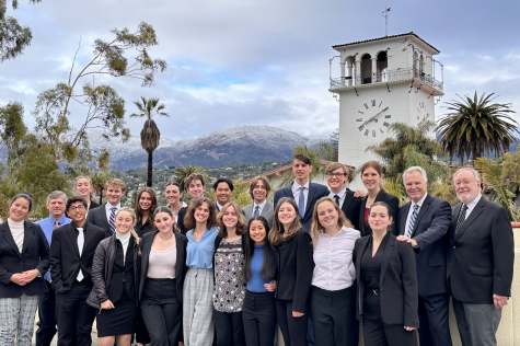 2022-2023 San Marcos Mock Trial Team in front of the Courthouse. 