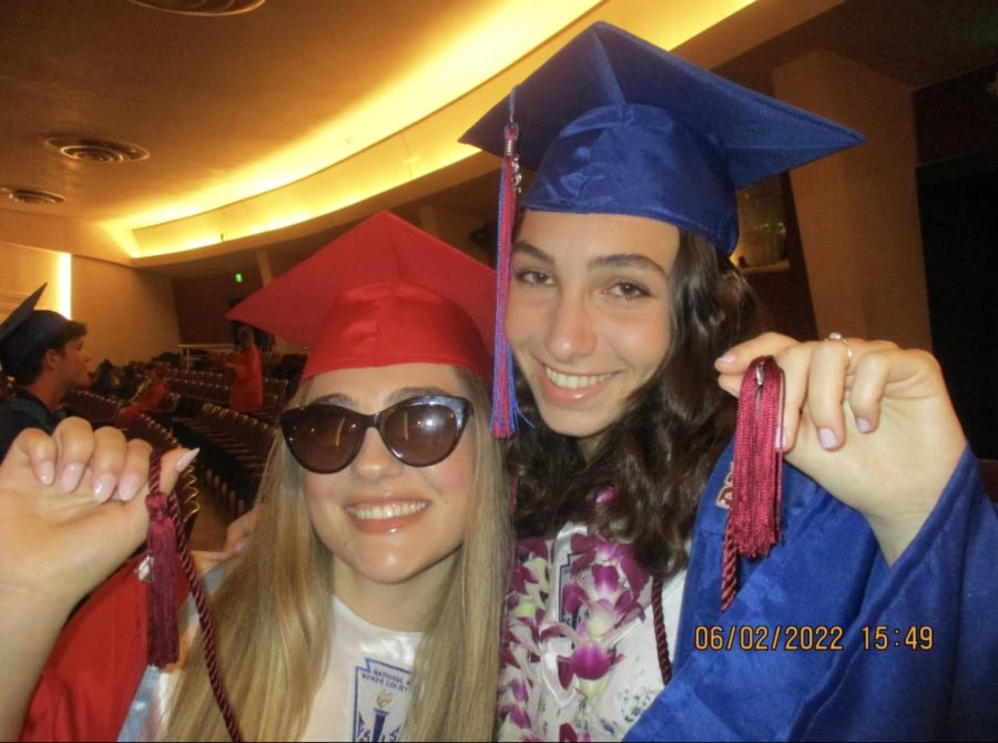 Senior+editors+Mia+Cannizzaro+and+Sofia+Wallace+turned+their+tassels+on+June+Second%2C+2022%2C+saying+goodbye+to+the+King%E2%80%99s+Page+and+hello+to+collegiate+journalism.%C2%A0
