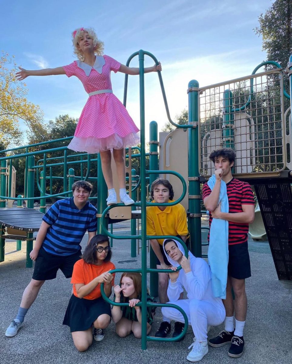 SMHS actors pose for the cover of You’re a Good Man Charlie Brown
