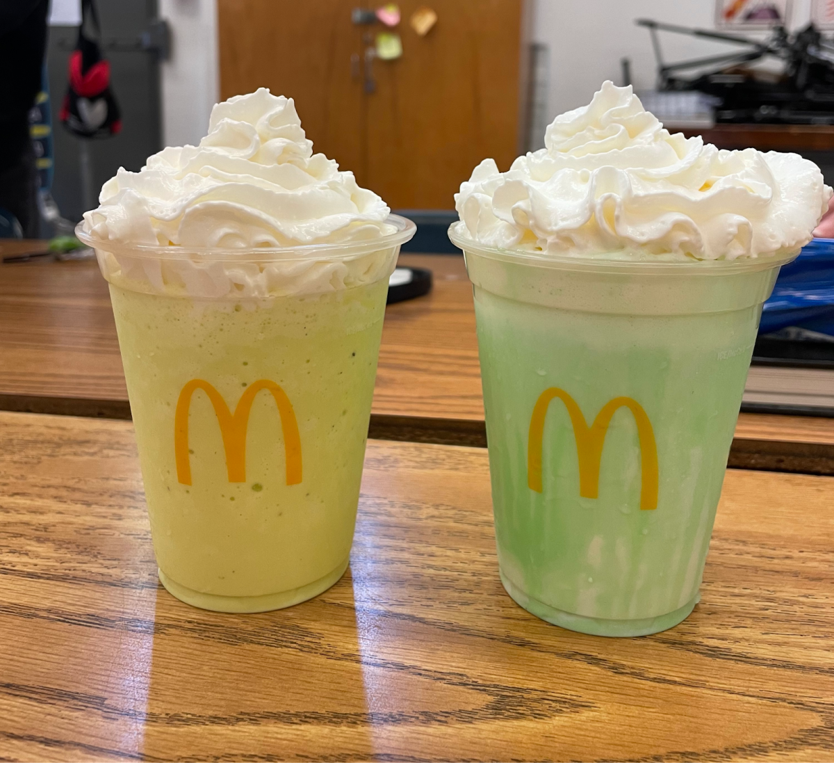Homemade (left) vs. McDonald’s Shamrock Shake (right)