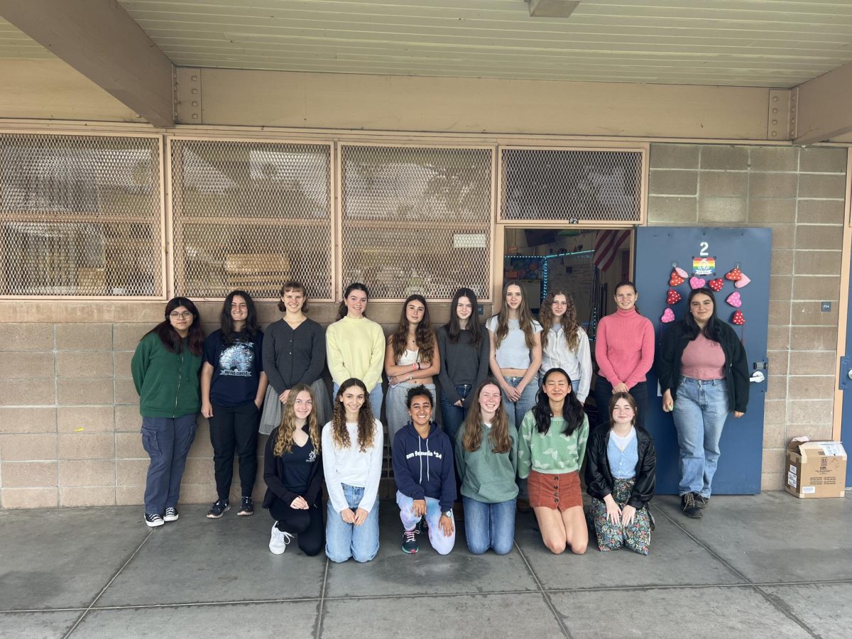 San Marcos’ Women in STEM Club posing for their group picture. This club is dedicated to supporting women who are interested in a career in the STEM field.