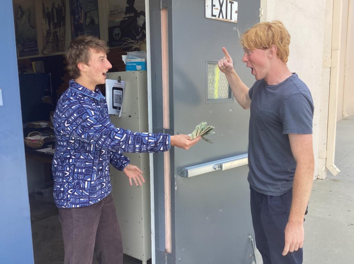 Junior Cole Heckman tipping his landlord (Jeremy Strand)
