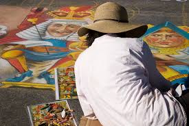 i Madonnari artist drawing, photo credits to Flickr