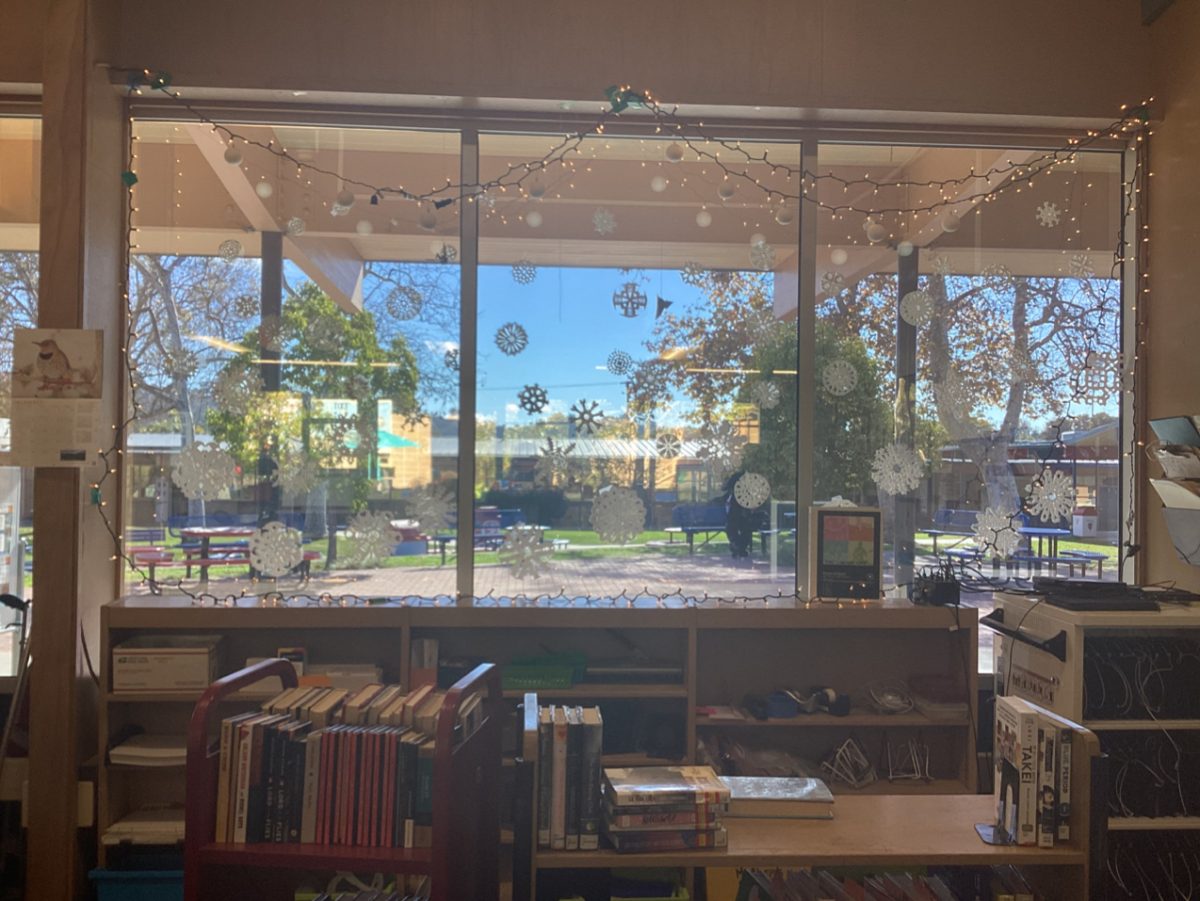 The SMHS Library is all Decorated for the Holidays!