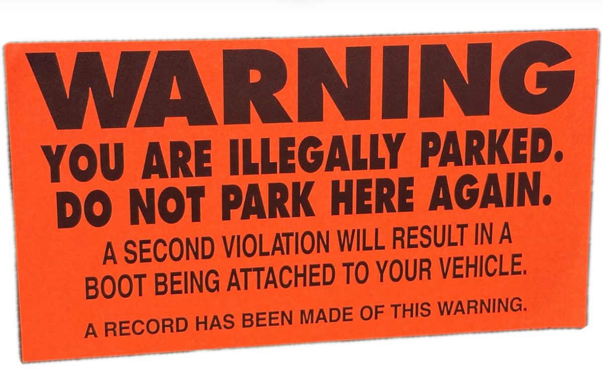Sticker warning placed on students’ cars