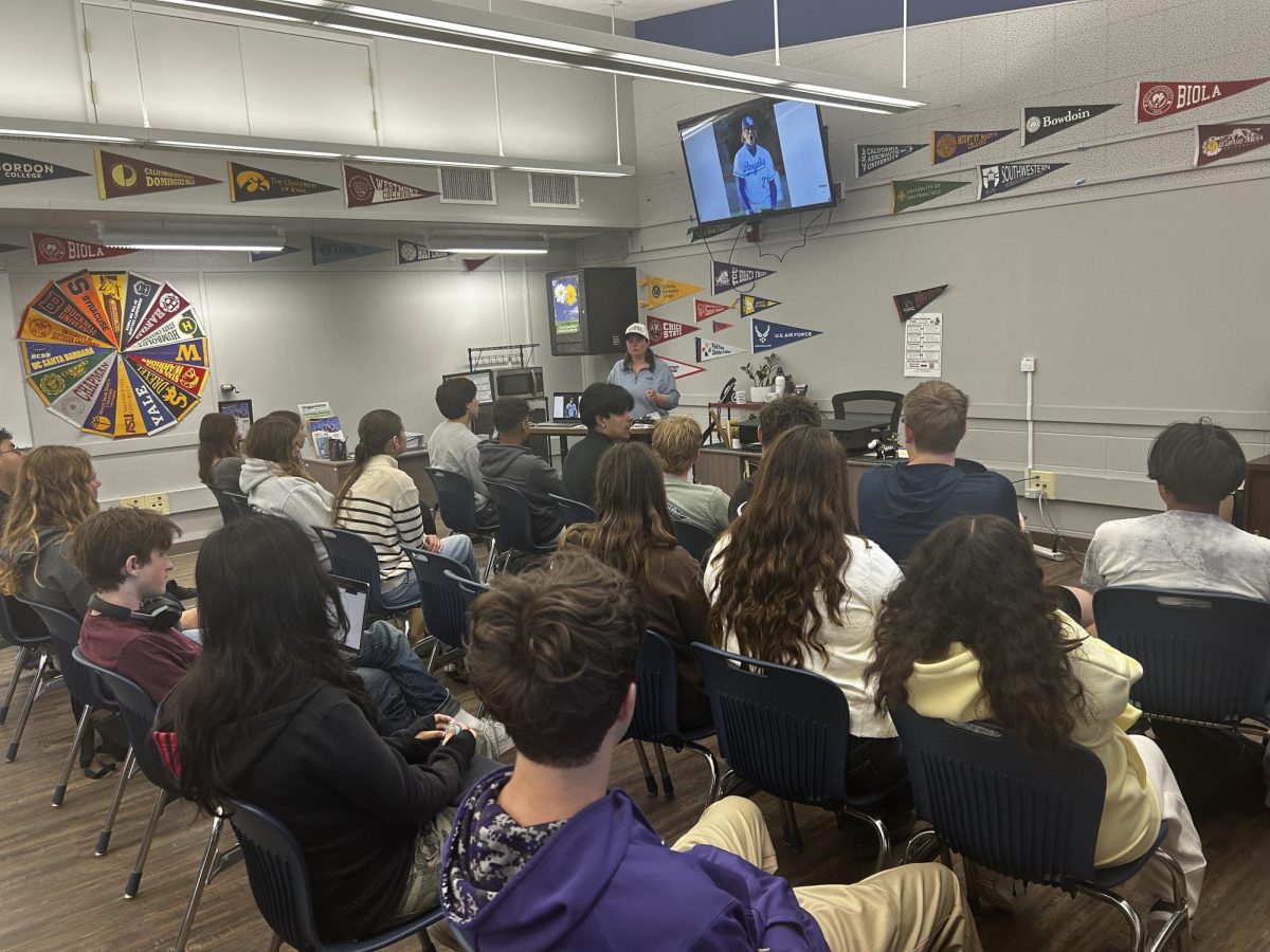 Lily Chubb speaks to students